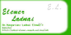 elemer ladnai business card